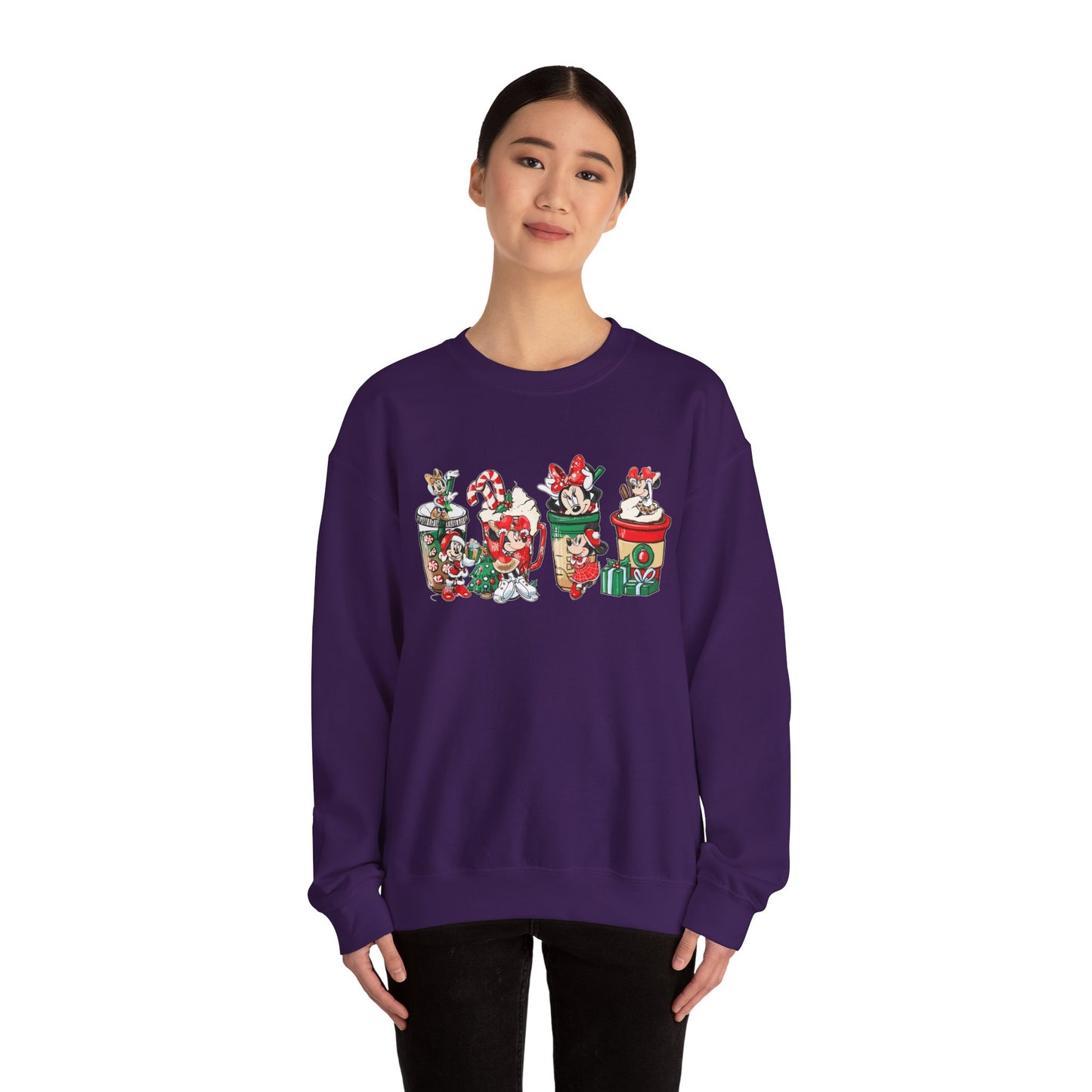 Christmas Character Holiday Drinks Unisex Crewneck Sweatshirt