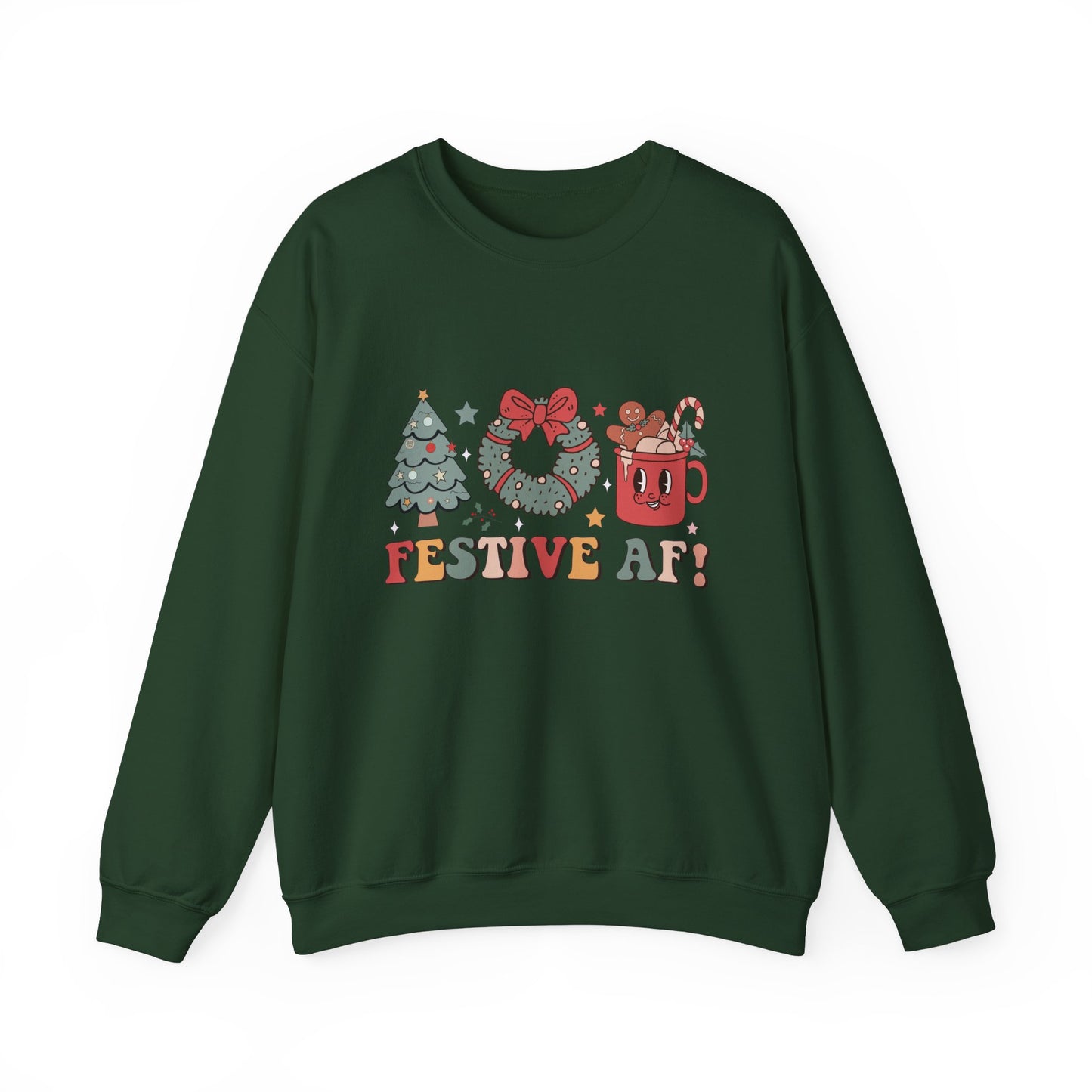 Christmas Festive AF Unisex Crewneck Sweatshirt