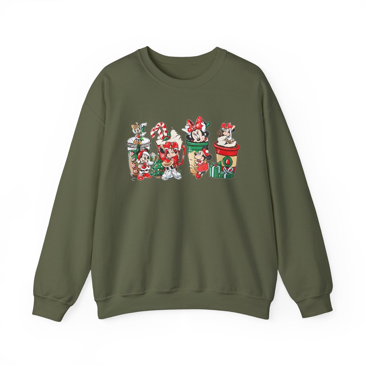 Christmas Character Holiday Drinks Unisex Crewneck Sweatshirt