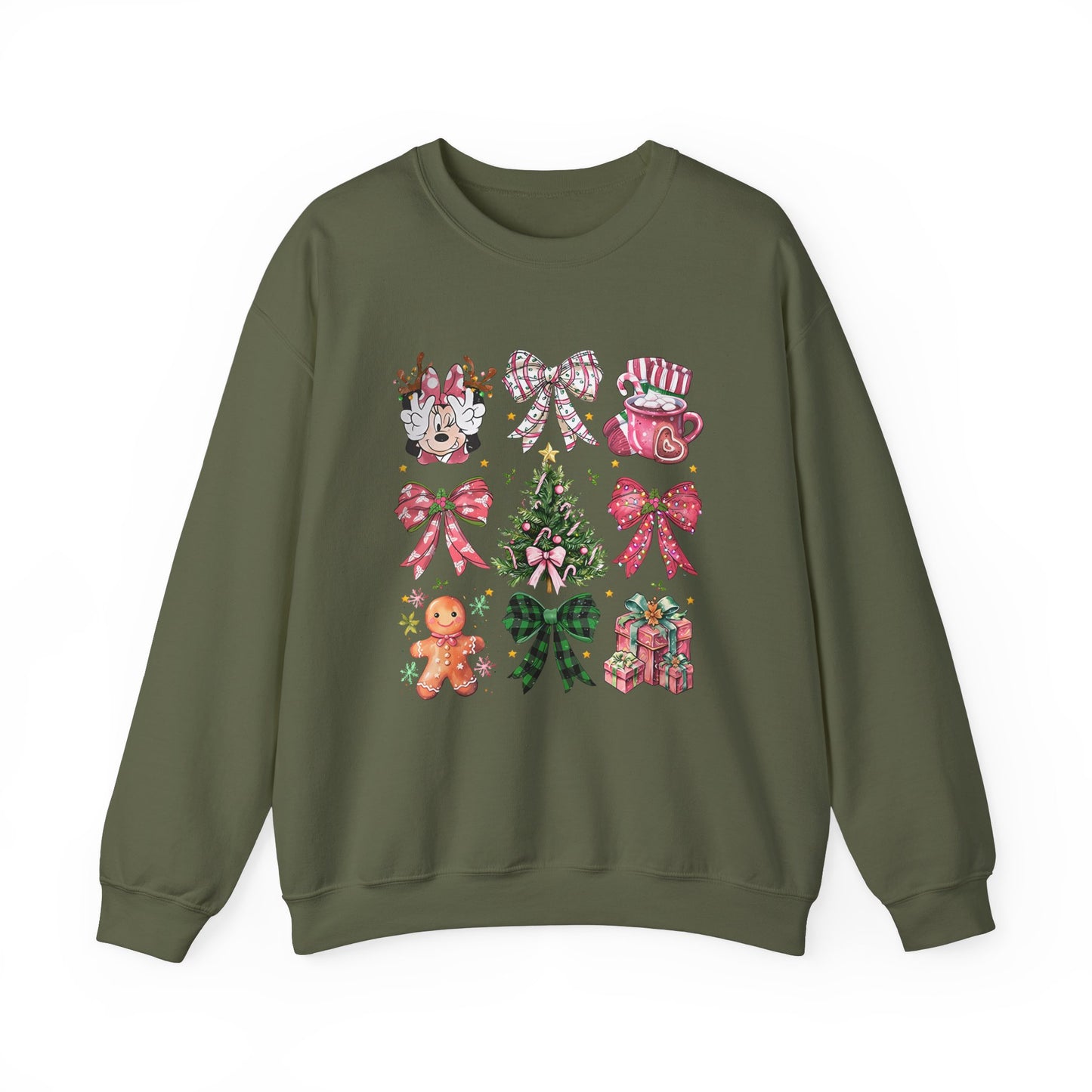 Christmas Girl Mouse Holiday Unisex Crewneck Sweatshirt