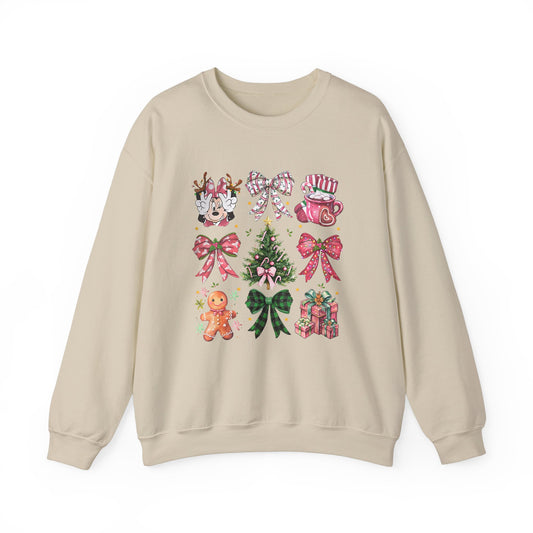 Christmas Girl Mouse Holiday Unisex Crewneck Sweatshirt