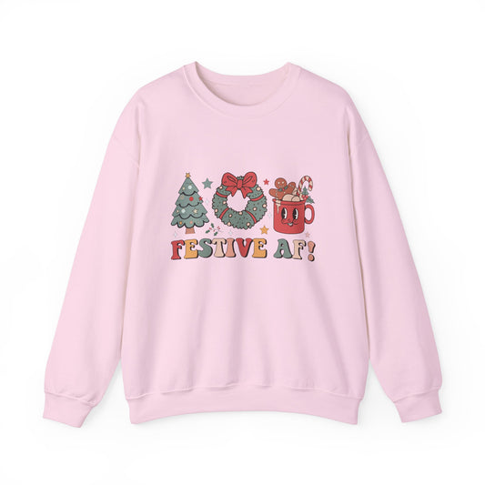 Christmas Festive AF Unisex Crewneck Sweatshirt