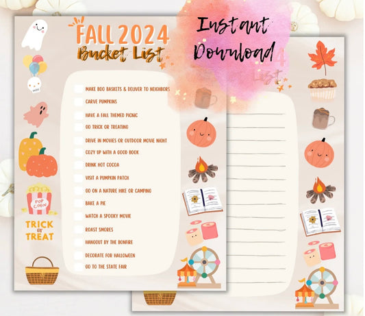 Freebie - Fall Bucket List